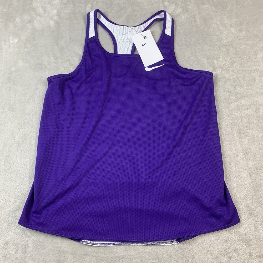 New Nike Stock Race Day Track Singlet Running Tank Womens Medium Purple 897022 - Picture 2 of 7